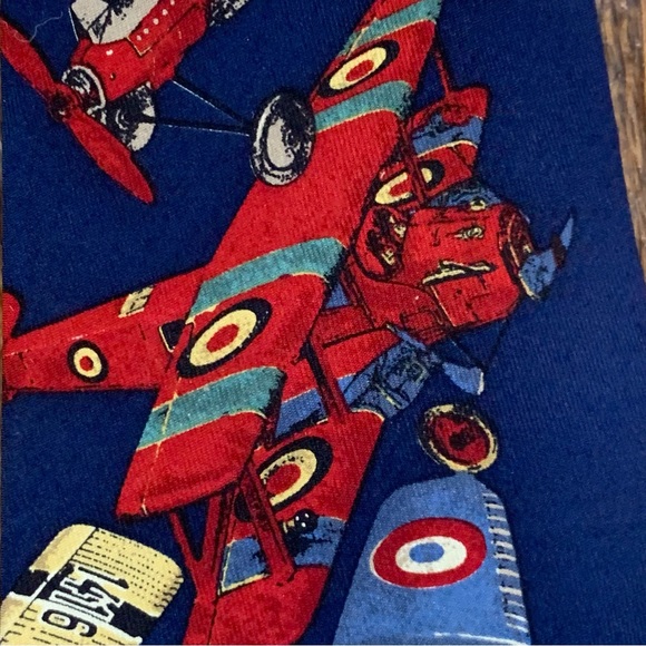 POLO by RALPH LAUREN Fighter Planes 100% Silk Tie - Picture 2 of 6